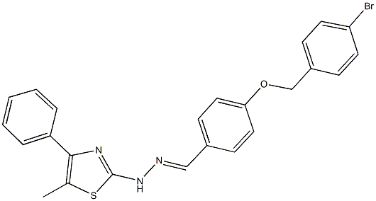 4-[(4-bromobenzyl)oxy]benzaldehyde (5-methyl-4-phenyl-1,3-thiazol-2-yl)hydrazone,508184-48-3,结构式