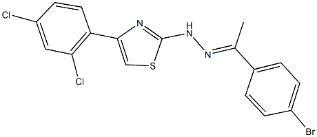 1-(4-bromophenyl)ethanone [4-(2,4-dichlorophenyl)-1,3-thiazol-2-yl]hydrazone Structure