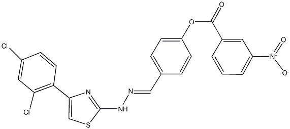 4-{2-[4-(2,4-dichlorophenyl)-1,3-thiazol-2-yl]carbohydrazonoyl}phenyl 3-nitrobenzoate Structure