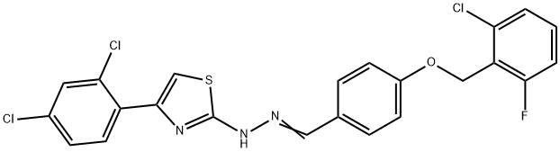 4-[(2-chloro-6-fluorobenzyl)oxy]benzaldehyde [4-(2,4-dichlorophenyl)-1,3-thiazol-2-yl]hydrazone Structure