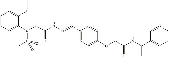 508184-71-2 2-[4-(2-{[2-methoxy(methylsulfonyl)anilino]acetyl}carbohydrazonoyl)phenoxy]-N-(1-phenylethyl)acetamide