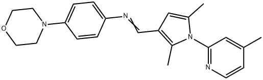 N-{[2,5-dimethyl-1-(4-methyl-2-pyridinyl)-1H-pyrrol-3-yl]methylene}-N-[4-(4-morpholinyl)phenyl]amine Structure