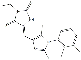 5-{[1-(2,3-dimethylphenyl)-2,5-dimethyl-1H-pyrrol-3-yl]methylene}-3-ethyl-2-thioxoimidazolidin-4-one Structure
