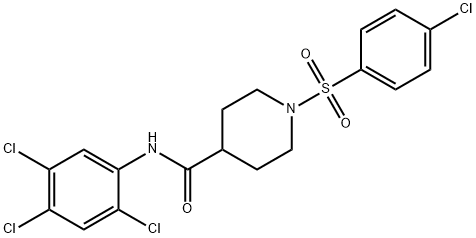 1-[(4-chlorophenyl)sulfonyl]-N-(2,4,5-trichlorophenyl)piperidine-4-carboxamide|