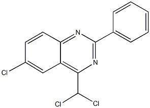 6-chloro-4-(dichloromethyl)-2-phenylquinazoline 化学構造式