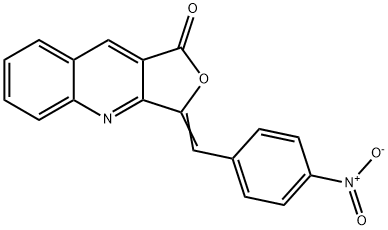 3-{4-nitrobenzylidene}furo[3,4-b]quinolin-1(3H)-one 化学構造式