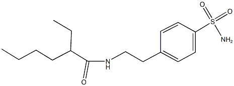 N-{2-[4-(aminosulfonyl)phenyl]ethyl}-2-ethylhexanamide Struktur