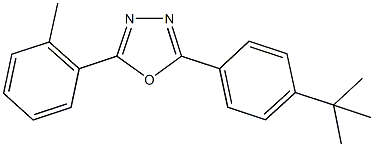 2-(4-tert-butylphenyl)-5-(2-methylphenyl)-1,3,4-oxadiazole 结构式