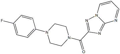 2-{[4-(4-fluorophenyl)-1-piperazinyl]carbonyl}[1,2,4]triazolo[1,5-a]pyrimidine 化学構造式