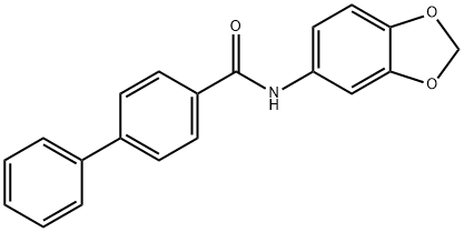 N-(1,3-benzodioxol-5-yl)[1,1'-biphenyl]-4-carboxamide Structure