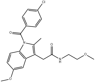 2-[1-(4-chlorobenzoyl)-5-methoxy-2-methyl-1H-indol-3-yl]-N-(2-methoxyethyl)acetamide,510722-82-4,结构式