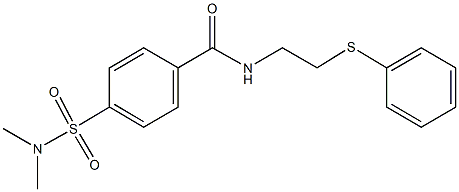 4-[(dimethylamino)sulfonyl]-N-[2-(phenylthio)ethyl]benzamide Structure