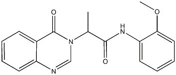 N-(2-methoxyphenyl)-2-(4-oxo-3(4H)-quinazolinyl)propanamide Structure