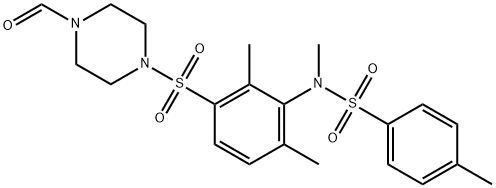 N-{3-[(4-formyl-1-piperazinyl)sulfonyl]-2,6-dimethylphenyl}-N,4-dimethylbenzenesulfonamide Structure