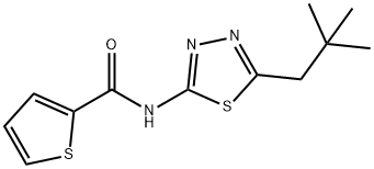 N-(5-neopentyl-1,3,4-thiadiazol-2-yl)thiophene-2-carboxamide Structure