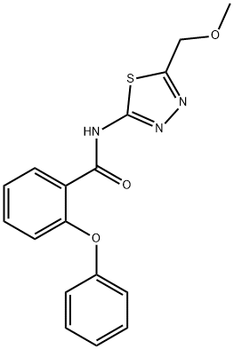 N-[5-(methoxymethyl)-1,3,4-thiadiazol-2-yl]-2-phenoxybenzamide Structure