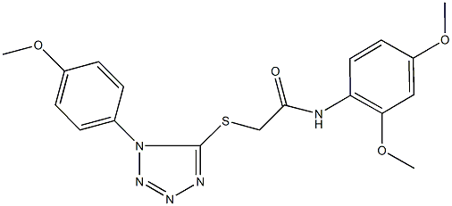 510760-23-3 N-(2,4-dimethoxyphenyl)-2-{[1-(4-methoxyphenyl)-1H-tetraazol-5-yl]sulfanyl}acetamide