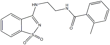 N-{2-[(1,1-dioxido-1,2-benzisothiazol-3-yl)amino]ethyl}-2-methylbenzamide,510760-25-5,结构式