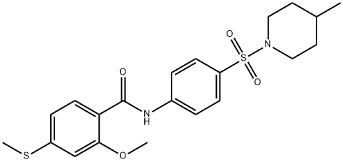 510763-51-6 2-methoxy-N-{4-[(4-methyl-1-piperidinyl)sulfonyl]phenyl}-4-(methylsulfanyl)benzamide