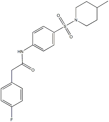 510763-78-7 2-(4-fluorophenyl)-N-{4-[(4-methylpiperidin-1-yl)sulfonyl]phenyl}acetamide