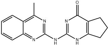 2-[(4-methyl-2-quinazolinyl)amino]-1,5,6,7-tetrahydro-4H-cyclopenta[d]pyrimidin-4-one Structure