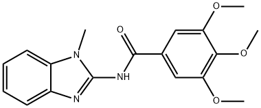 3,4,5-trimethoxy-N-(1-methyl-1H-benzimidazol-2-yl)benzamide 结构式