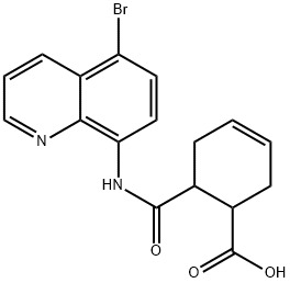 6-{[(5-bromo-8-quinolinyl)amino]carbonyl}-3-cyclohexene-1-carboxylic acid Structure