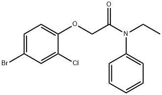 2-(4-bromo-2-chlorophenoxy)-N-ethyl-N-phenylacetamide 化学構造式