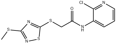 N-(2-chloro-3-pyridinyl)-2-{[3-(methylsulfanyl)-1,2,4-thiadiazol-5-yl]sulfanyl}acetamide Structure