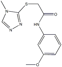 N-(3-methoxyphenyl)-2-[(4-methyl-4H-1,2,4-triazol-3-yl)sulfanyl]acetamide Structure