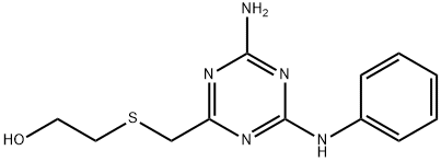 2-{[(4-amino-6-anilino-1,3,5-triazin-2-yl)methyl]sulfanyl}ethanol|