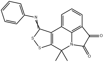 7,7-dimethyl-10-(phenylimino)-7,10-dihydro[1,2]dithiolo[3,4-c]pyrrolo[3,2,1-ij]quinoline-4,5-dione|