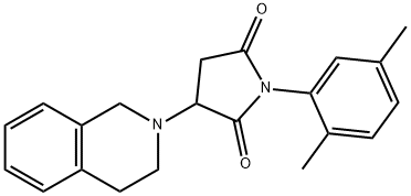 3-(3,4-dihydroisoquinolin-2(1H)-yl)-1-(2,5-dimethylphenyl)pyrrolidine-2,5-dione Struktur