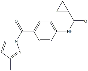 N-{4-[(3-methyl-1H-pyrazol-1-yl)carbonyl]phenyl}cyclopropanecarboxamide 化学構造式