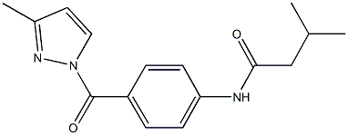 3-methyl-N-{4-[(3-methyl-1H-pyrazol-1-yl)carbonyl]phenyl}butanamide Structure