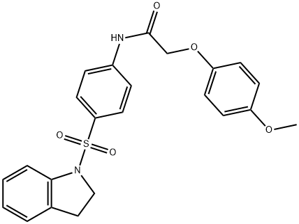 N-[4-(2,3-dihydro-1H-indol-1-ylsulfonyl)phenyl]-2-(4-methoxyphenoxy)acetamide Structure