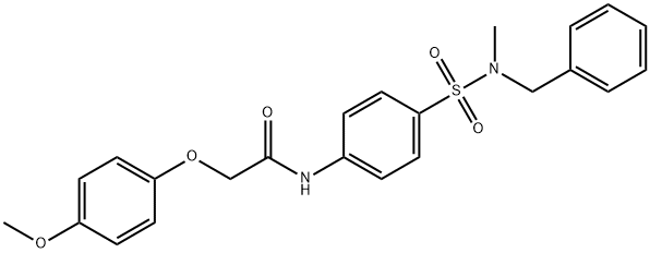 N-(4-{[benzyl(methyl)amino]sulfonyl}phenyl)-2-(4-methoxyphenoxy)acetamide Structure