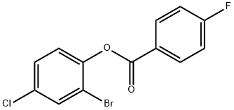 2-bromo-4-chlorophenyl 4-fluorobenzoate Struktur