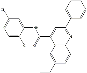 N-(2,5-dichlorophenyl)-6-ethyl-2-phenyl-4-quinolinecarboxamide|