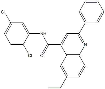 512795-05-0 N-(2,5-dichlorophenyl)-6-ethyl-2-phenyl-4-quinolinecarboxamide