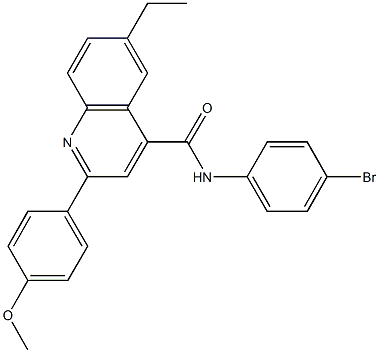 N-(4-bromophenyl)-6-ethyl-2-(4-methoxyphenyl)-4-quinolinecarboxamide,512795-10-7,结构式