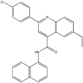 2-(4-chlorophenyl)-6-ethyl-N-(1-naphthyl)-4-quinolinecarboxamide,512795-20-9,结构式