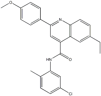 N-(5-chloro-2-methylphenyl)-6-ethyl-2-(4-methoxyphenyl)-4-quinolinecarboxamide Structure