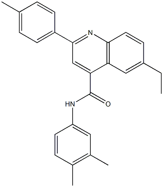512795-28-7 N-(3,4-dimethylphenyl)-6-ethyl-2-(4-methylphenyl)-4-quinolinecarboxamide