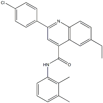 2-(4-chlorophenyl)-N-(2,3-dimethylphenyl)-6-ethyl-4-quinolinecarboxamide,512795-29-8,结构式