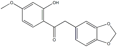 2-(1,3-benzodioxol-5-yl)-1-(2-hydroxy-4-methoxyphenyl)ethanone Structure