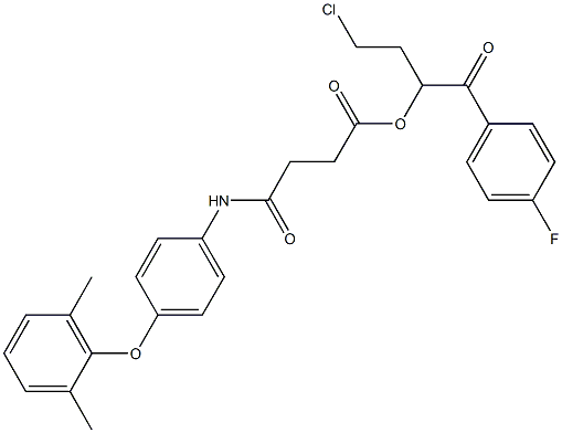 3-chloro-1-(4-fluorobenzoyl)propyl 4-[4-(2,6-dimethylphenoxy)anilino]-4-oxobutanoate|