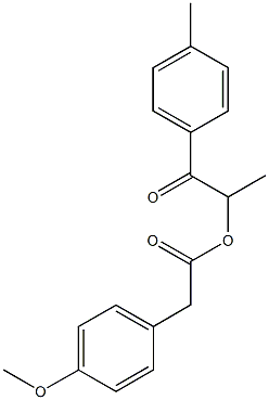 1-methyl-2-(4-methylphenyl)-2-oxoethyl (4-methoxyphenyl)acetate|