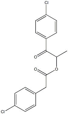 2-(4-chlorophenyl)-1-methyl-2-oxoethyl (4-chlorophenyl)acetate 结构式