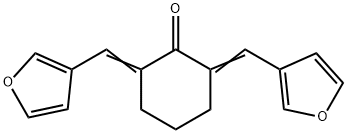 2,6-bis(3-furylmethylene)cyclohexanone Struktur